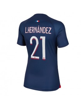 Billige Paris Saint-Germain Lucas Hernandez #21 Hjemmedrakt Dame 2023-24 Kortermet